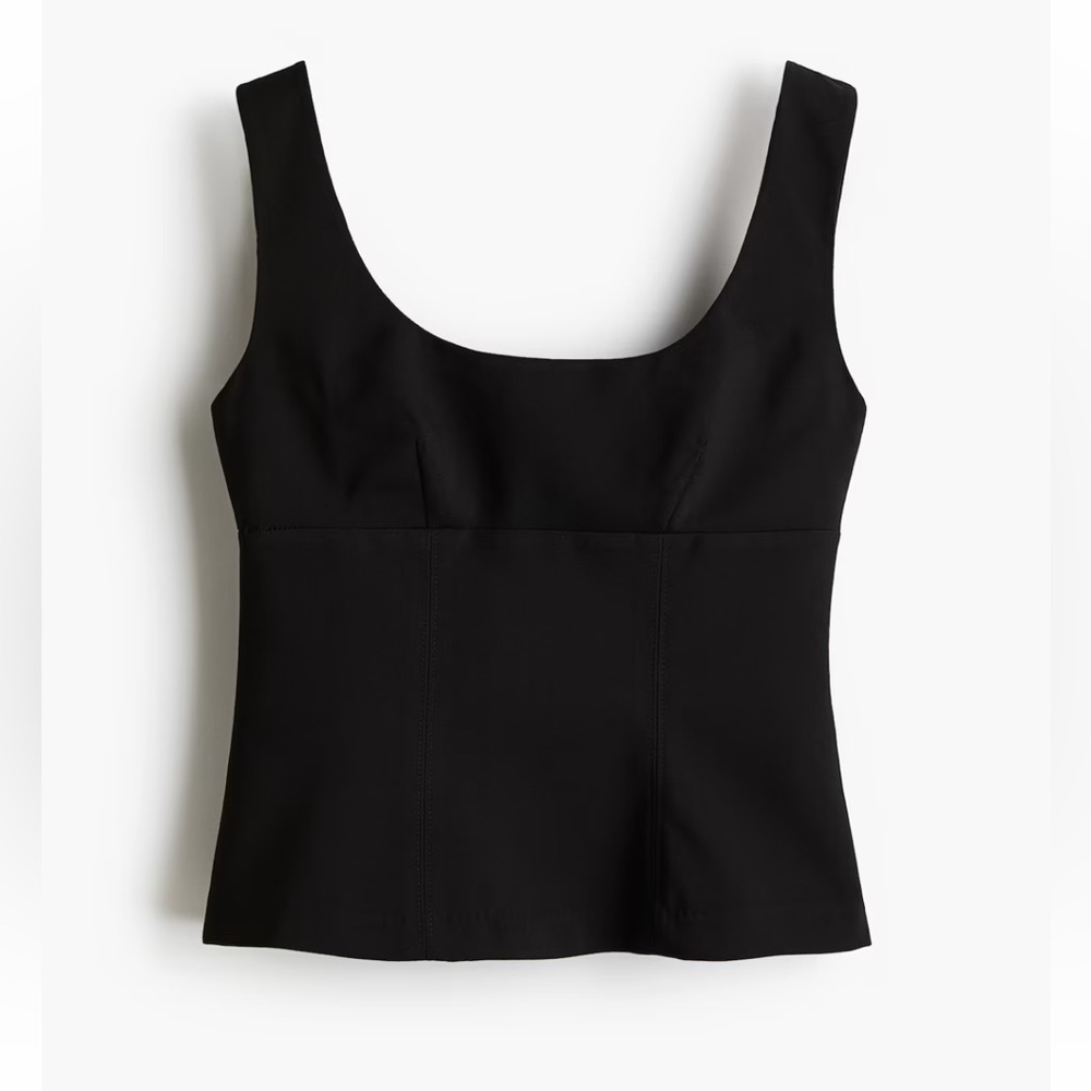 H&M Black Scoop Neck Tank Top